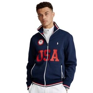 NWOT Polo Ralph Lauren 2020 Olympics Track Jacket M Tech Fleece Pony Team USA